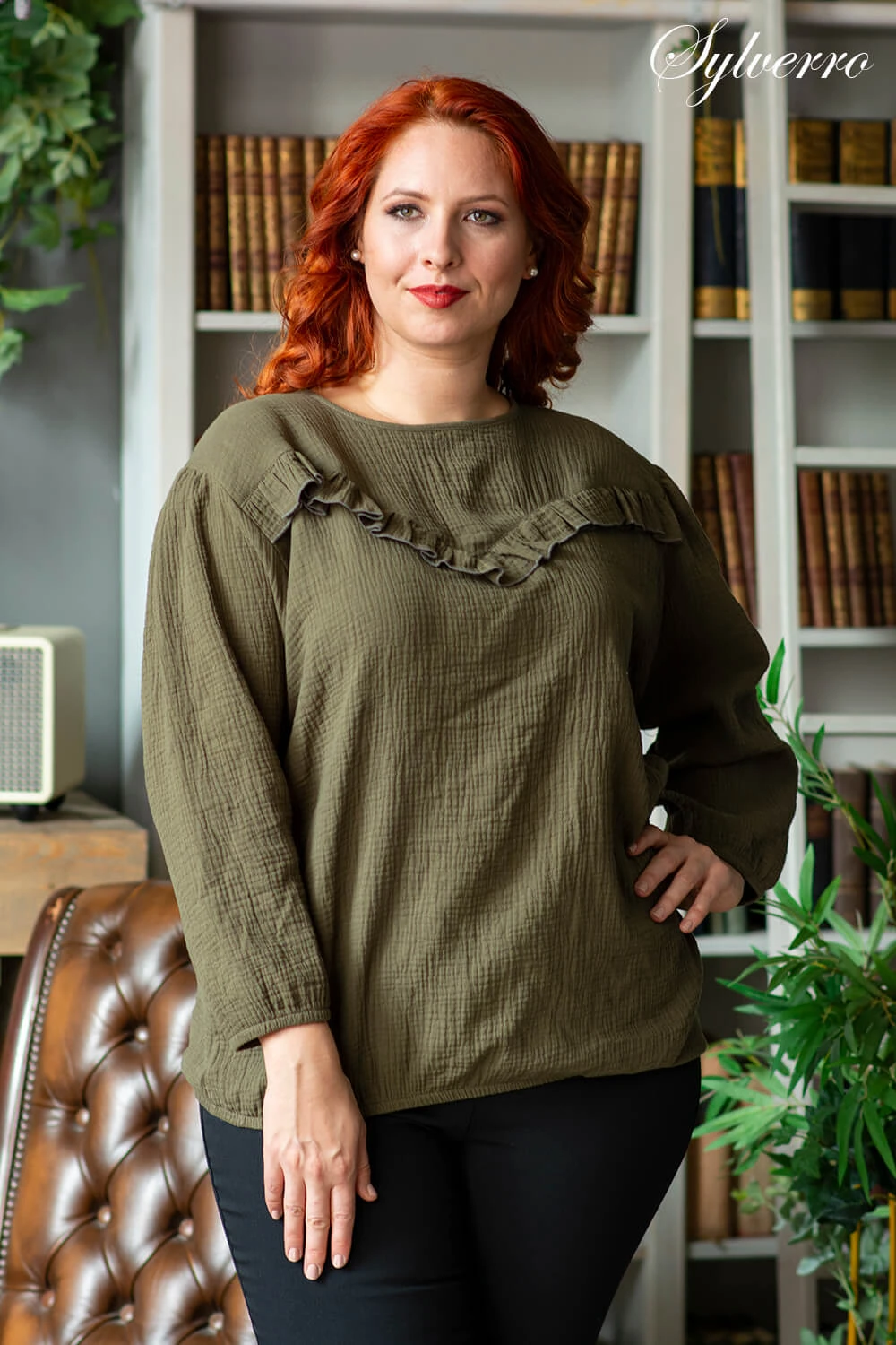 Viola fodros női felső